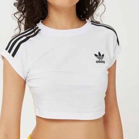 Adidas 3 Stripe Crop Top - Picture 4 of 7